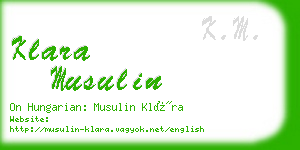 klara musulin business card